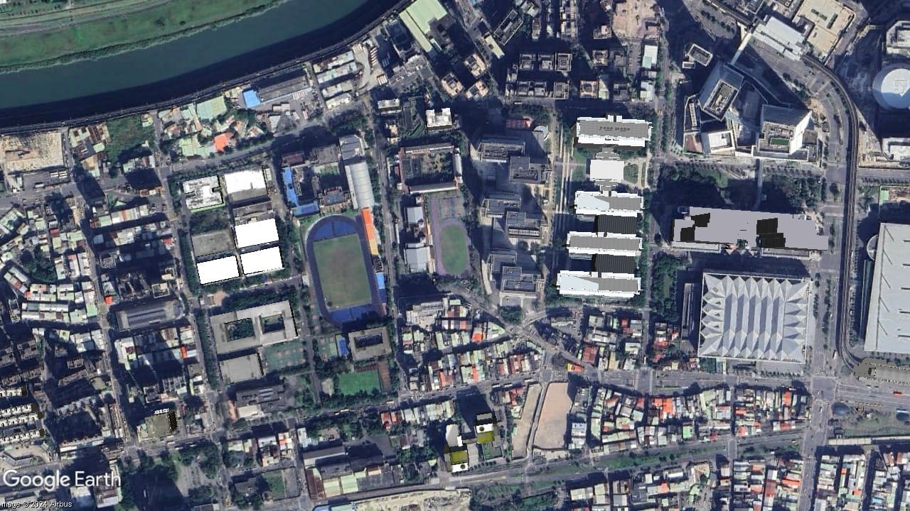 圖 4：以南港國小操場為中心，空拍高度 1200m 的範圍。