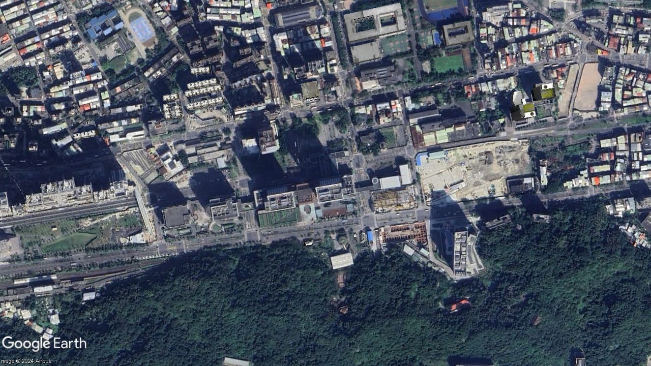 圖 5：以南港車站為中心，空拍高度 1200m 的範圍。